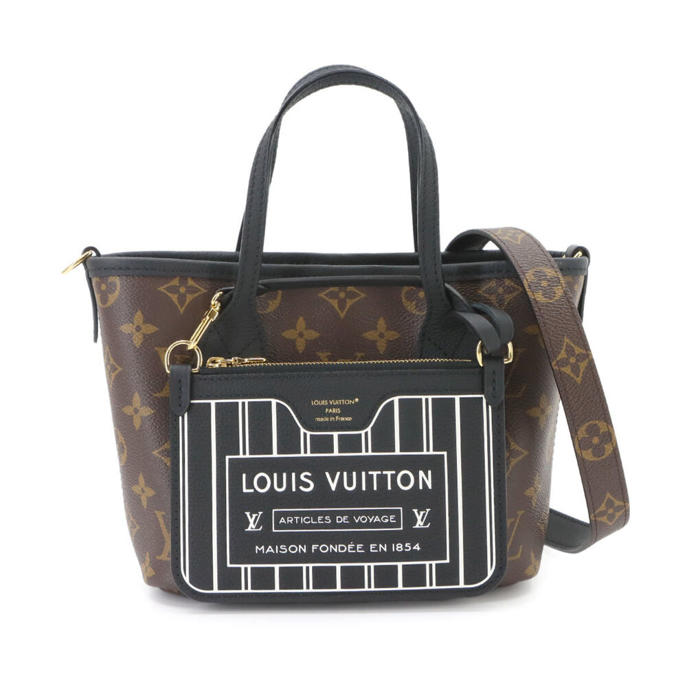 Louis Vuitton Neverfull Inside Out BB Monogram 2-way Hand/Shoulder Handbag No...